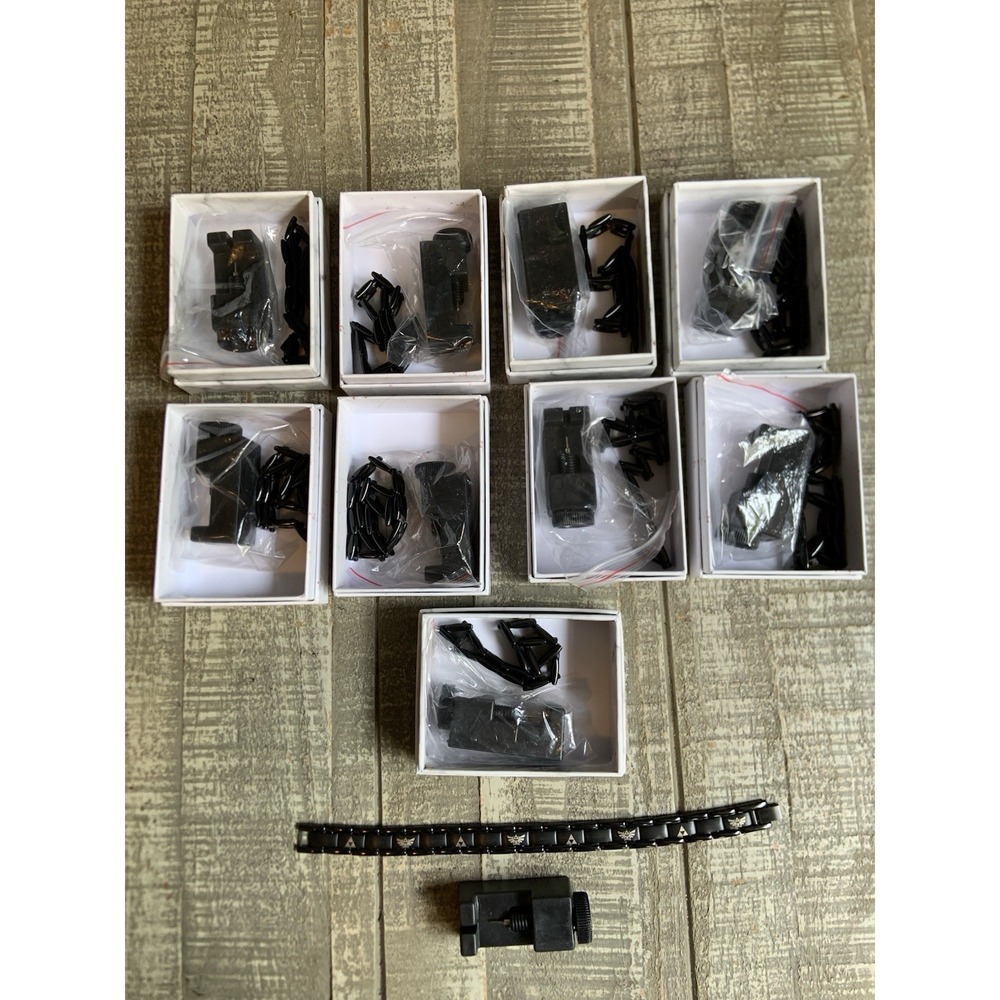Men's Titanium Stainless Steel Magnetic Bracelet Black 8.5" Long Lot Of 10